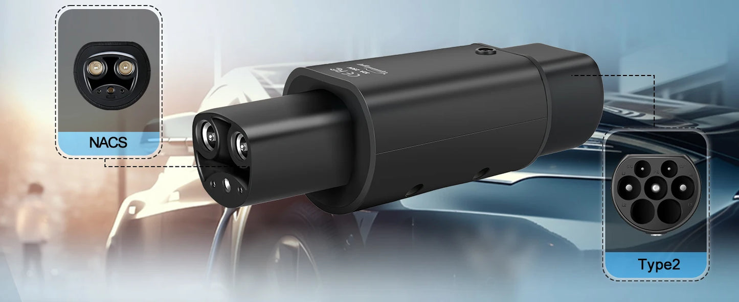 Type2 to Tesla Adapter AC 7.2KW - Model S/X/3 Charging