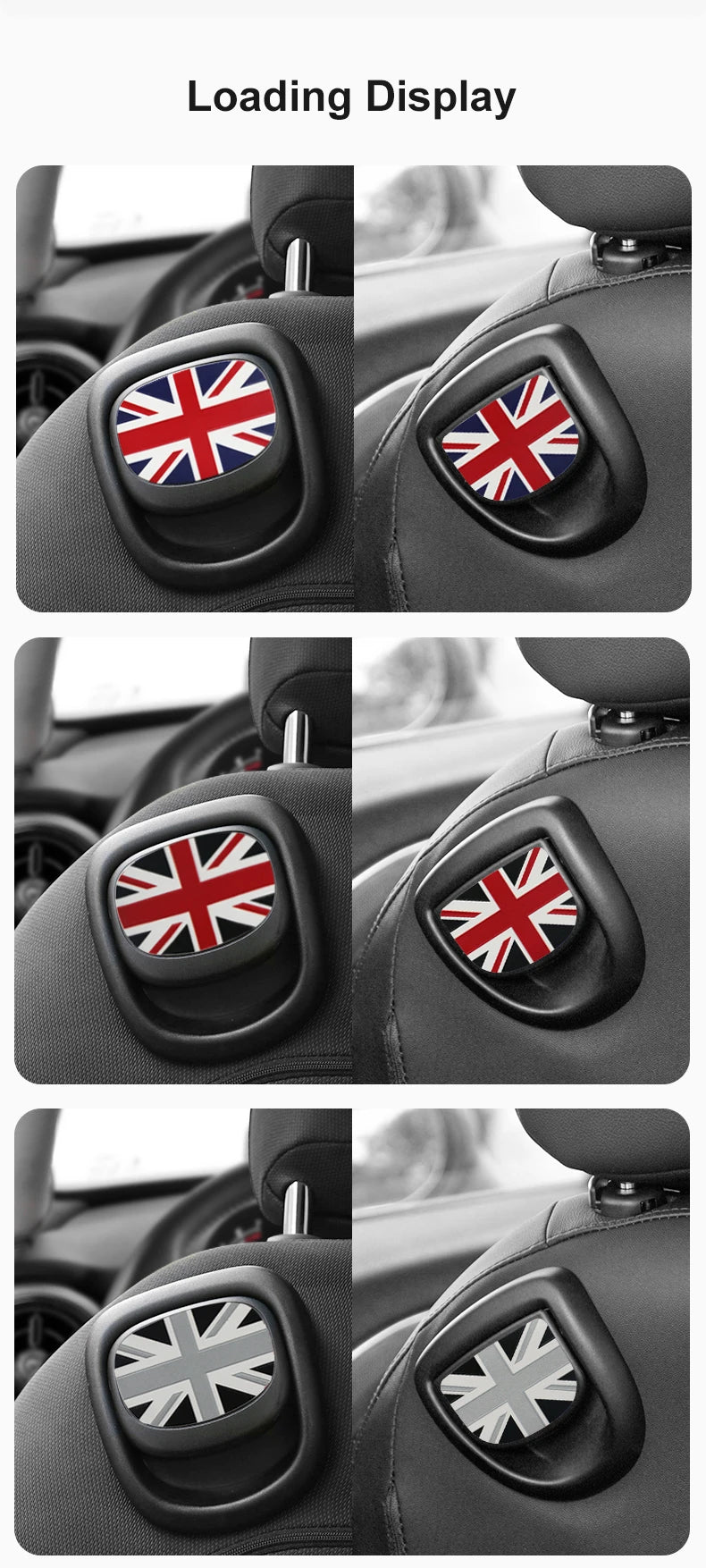 Mini Cooper Leather Rear Seat Handle Cover - R56 R55 F56 F57 Decal
