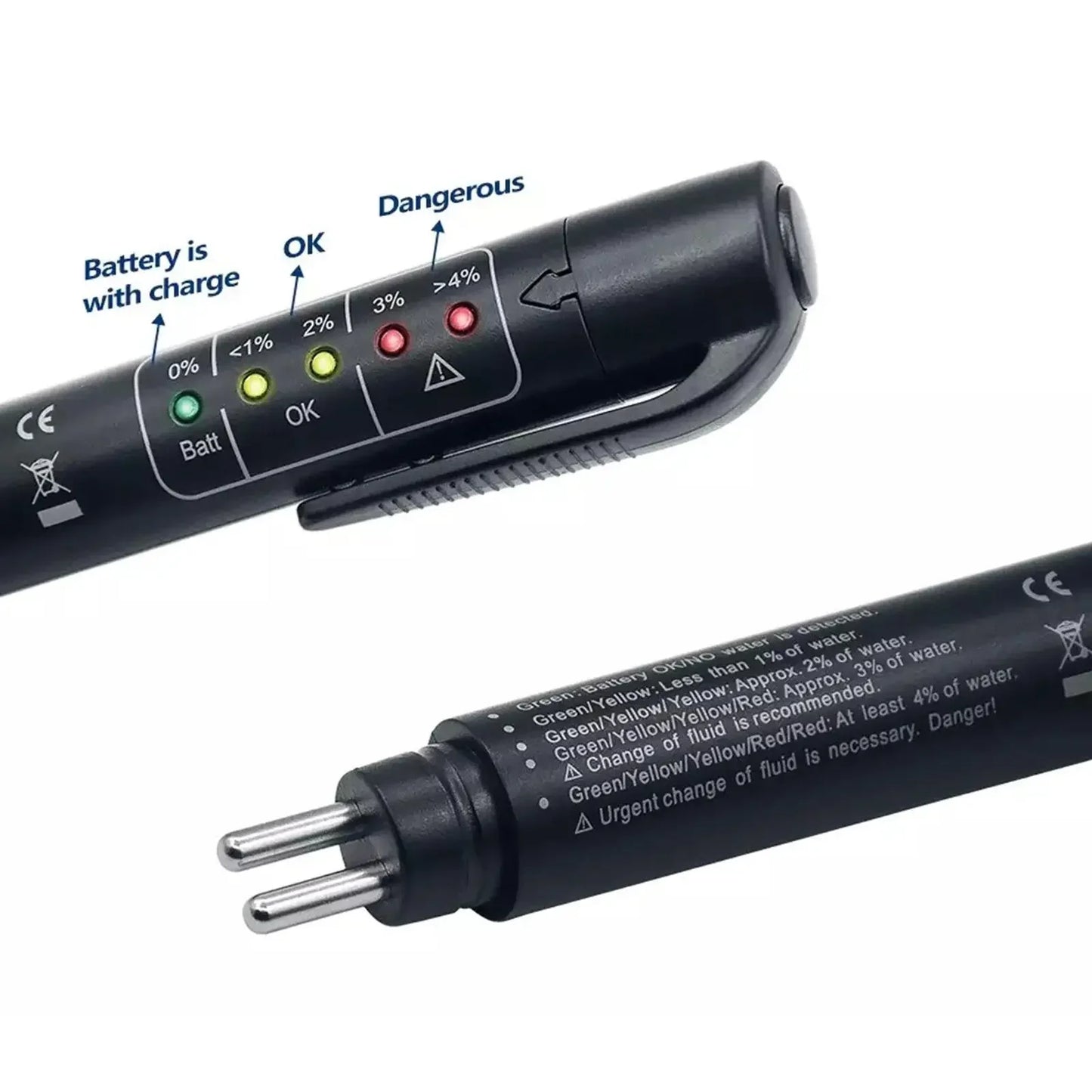 Universal Brake Fluid Tester - LED Indicator Oil Quality Diagnostic Tool