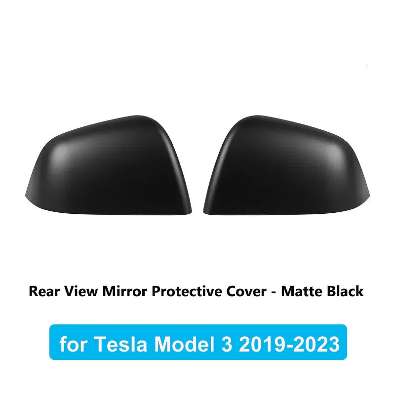 Tesla Model 3 Highland Carbon Fiber Mirror Covers - ABS Matte Black