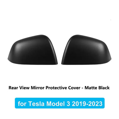 Tesla Model 3 Highland Carbon Fiber Mirror Covers - ABS Matte Black