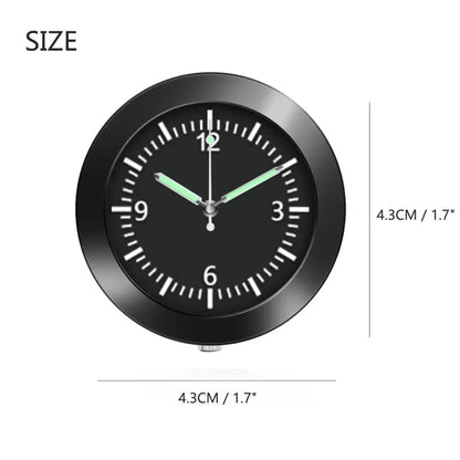 Luminous Car Clock - Stick-On Quartz Watch for Dashboard/Boat/Bike