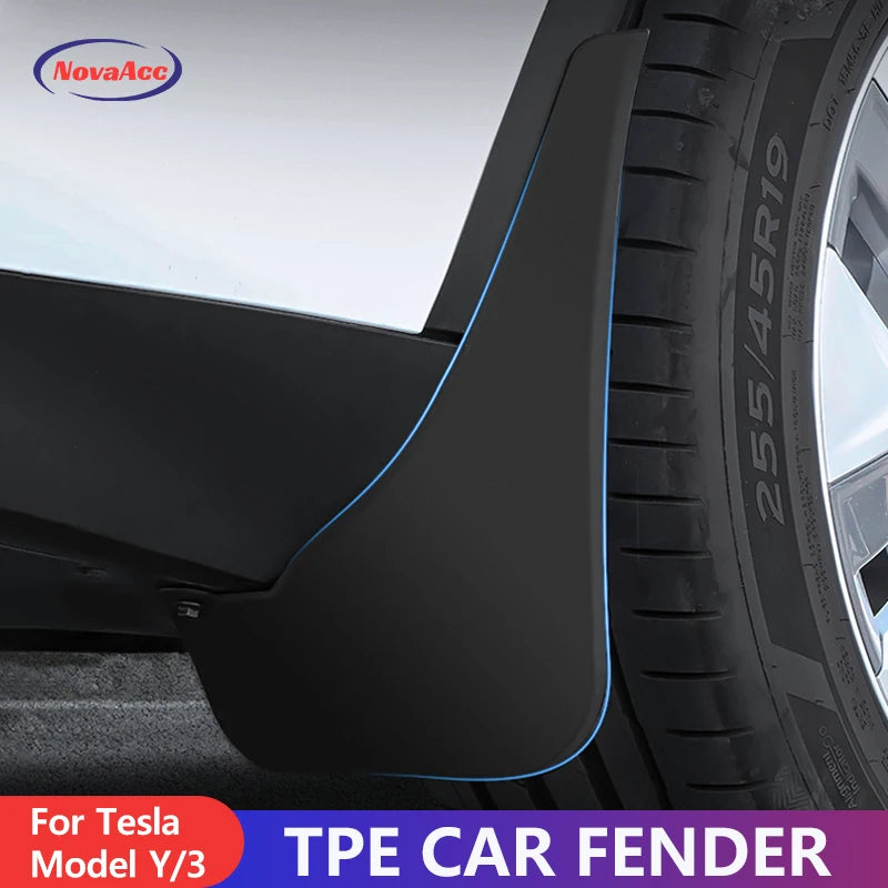 NovaAcc Tesla Mud Flaps - Model Y 2017-2024 & Model 3 Highland