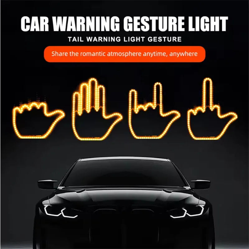 Car LED Finger Lights - Remote Control Interior Warning Lamp