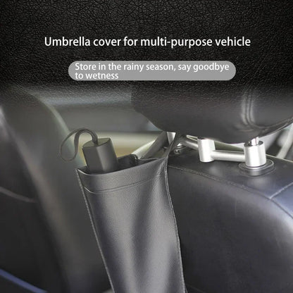 STONEGO Car Umbrella Storage Bag Holder Synthetic Leather waterproof Car Seat Back Auto Tidying Accessories Saving-space