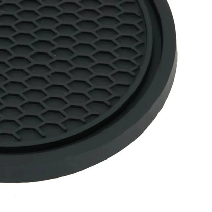 Premium Car Cup Holder Coasters 2-Pack - Anti-Slip Silicone Insert Pads for Vehicle Interior Protection