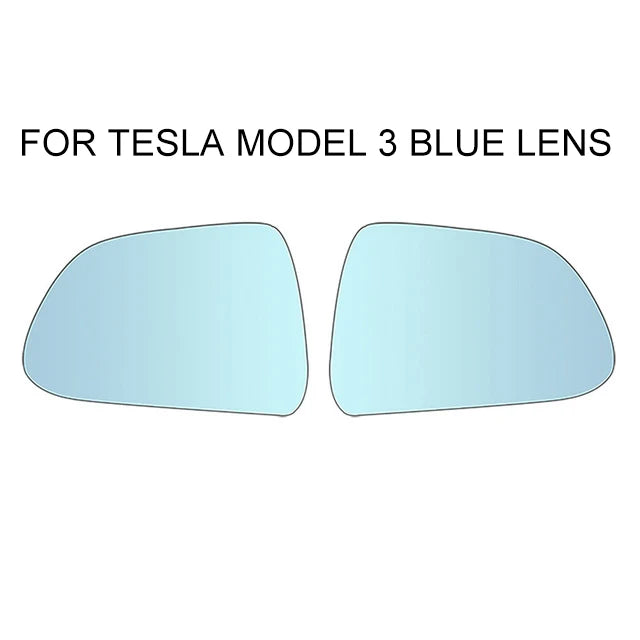 Tesla Wide Angle Heated Rearview Mirror 800R - Model 3/Y/X/S tesla model 3 Blue