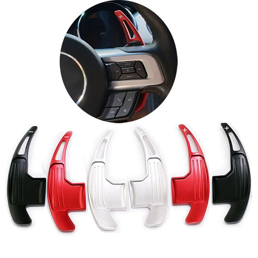 Ford Mustang Shift Paddles 2015-2019 - Aluminum Carbon Fiber Steering Wheel Extensions