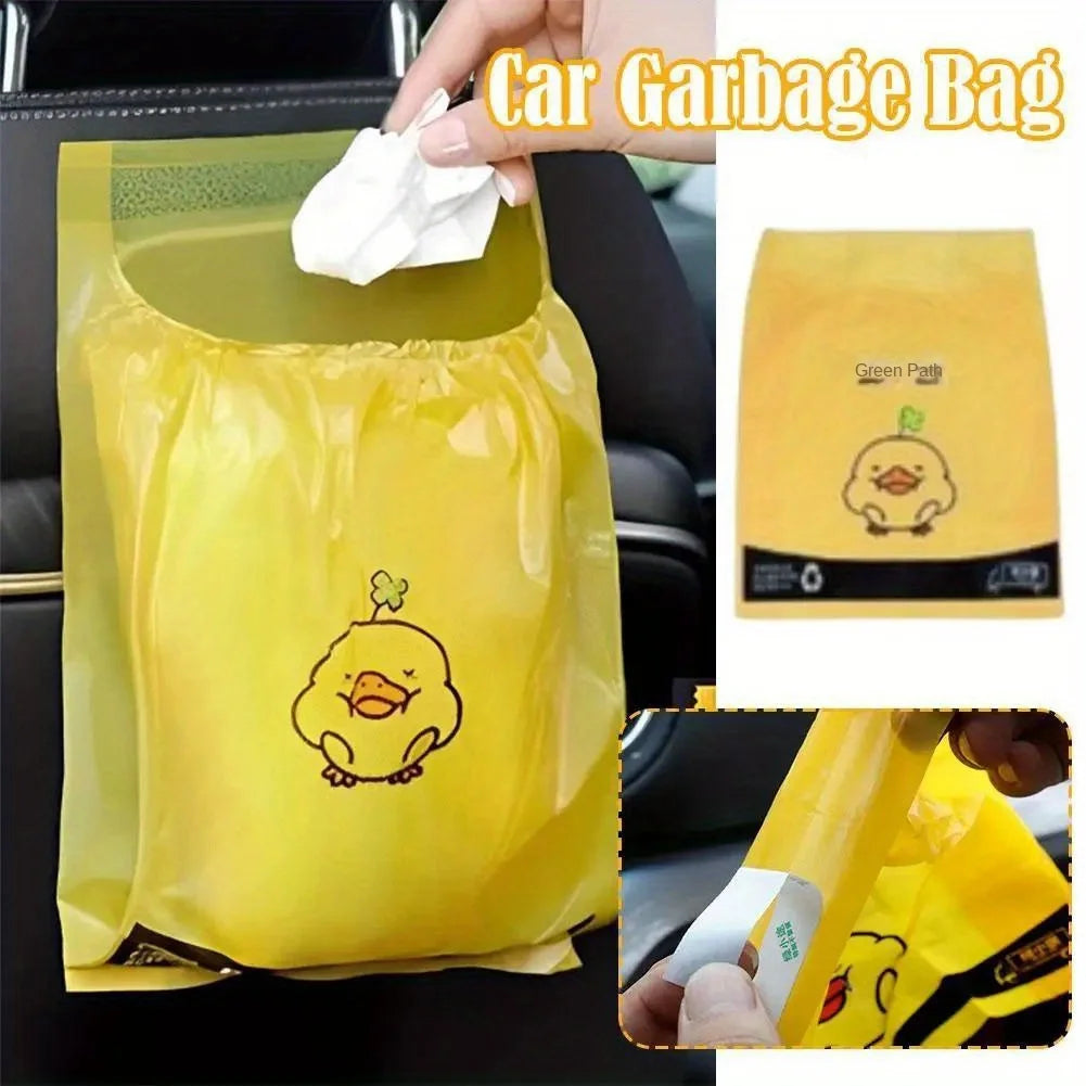 Adhesive Car Trash Bags 15PCS - Disposable Interior Hanging Garbage Bin