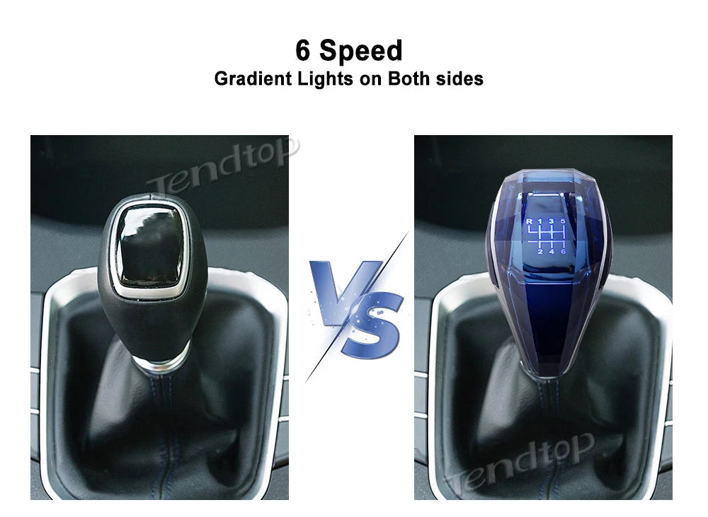 Universal Crystal LED Gear Shift Knob - 5 Speed with Lights