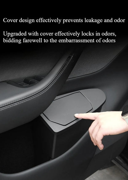 Tesla Model Y Juniper Front Door Storage - Multi-Functional Trash Can 2025