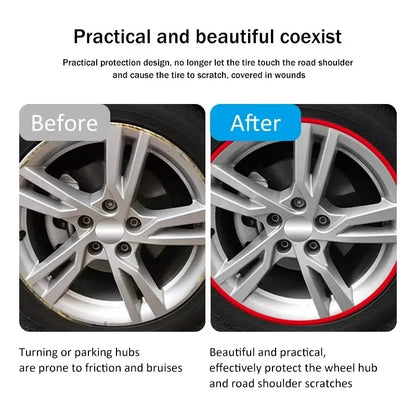 Car Wheel Rim Protector Strip 8M - Tire Guard Decorative Rubber Molding