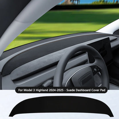 Tesla Model Y Juniper & Model 3 Highland Suede Dashboard Cover - Anti-UV Protection