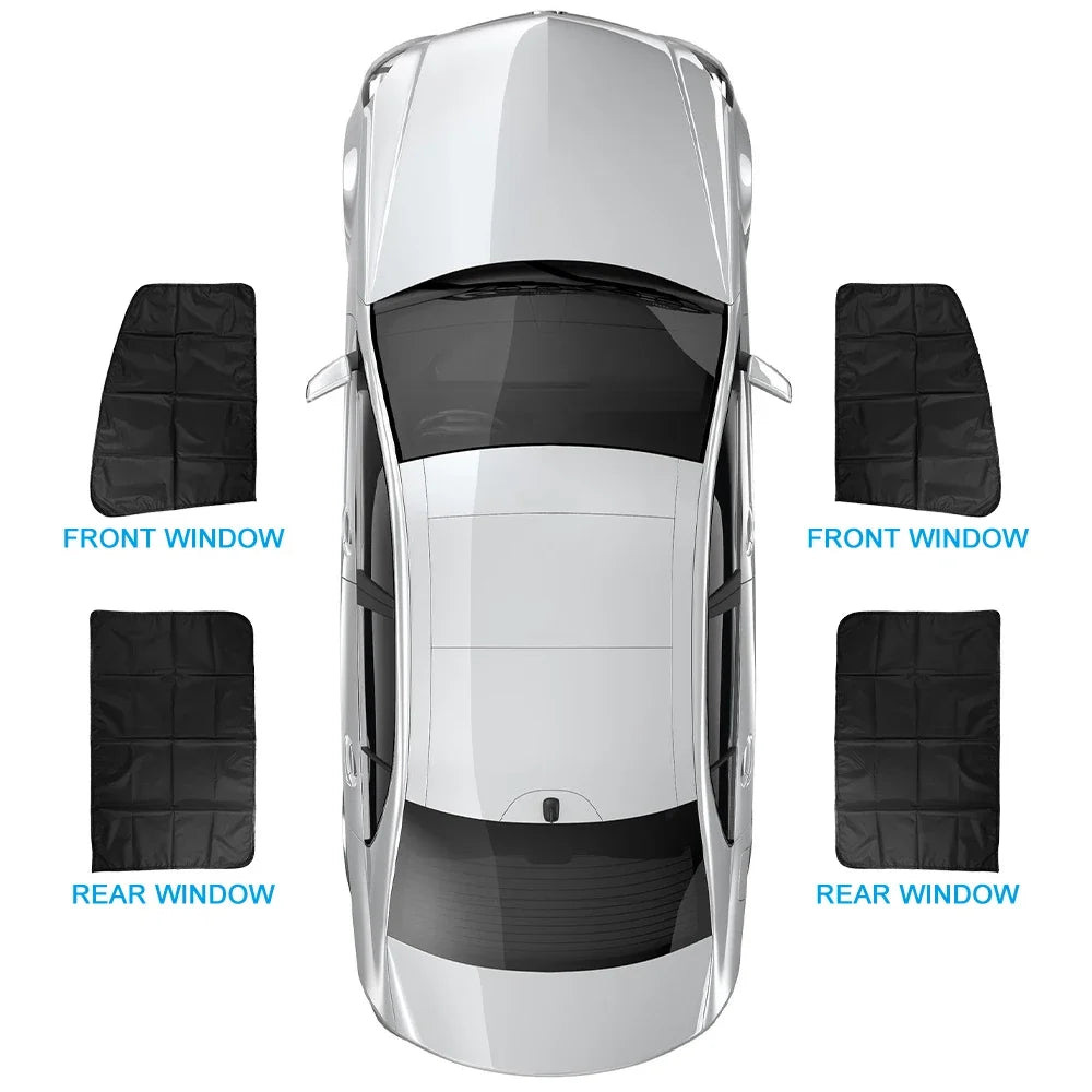 Magnetic Car Sunshade - UV Protection Window Curtains Double Sided
