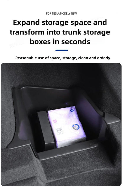 Tesla Model Y Juniper 2025 Trunk Organizer - Premium TPE Storage Solution