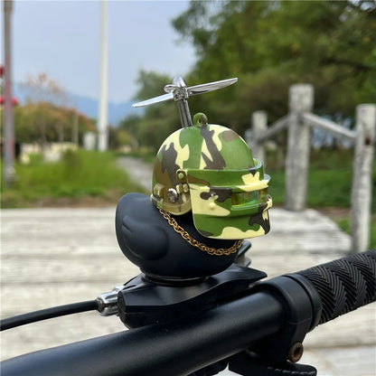 Car Duck Ornament Bicycle Horn - Squeeze Bell with Helmet Straps