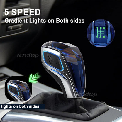 Universal Crystal LED Gear Shift Knob - 5 Speed with Lights