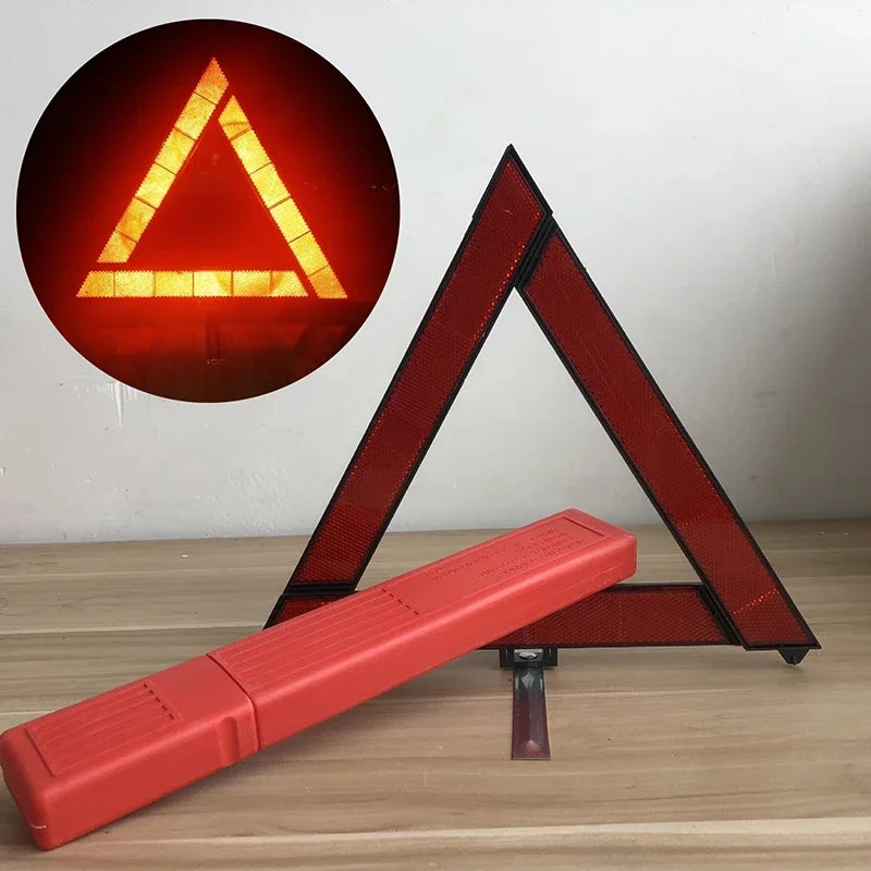 Car Emergency Warning Triangle - Foldable Reflective Safety Sign