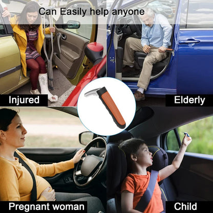 Car Door Assist Handle 2-in-1 - Multi-Function Window Breaker Support