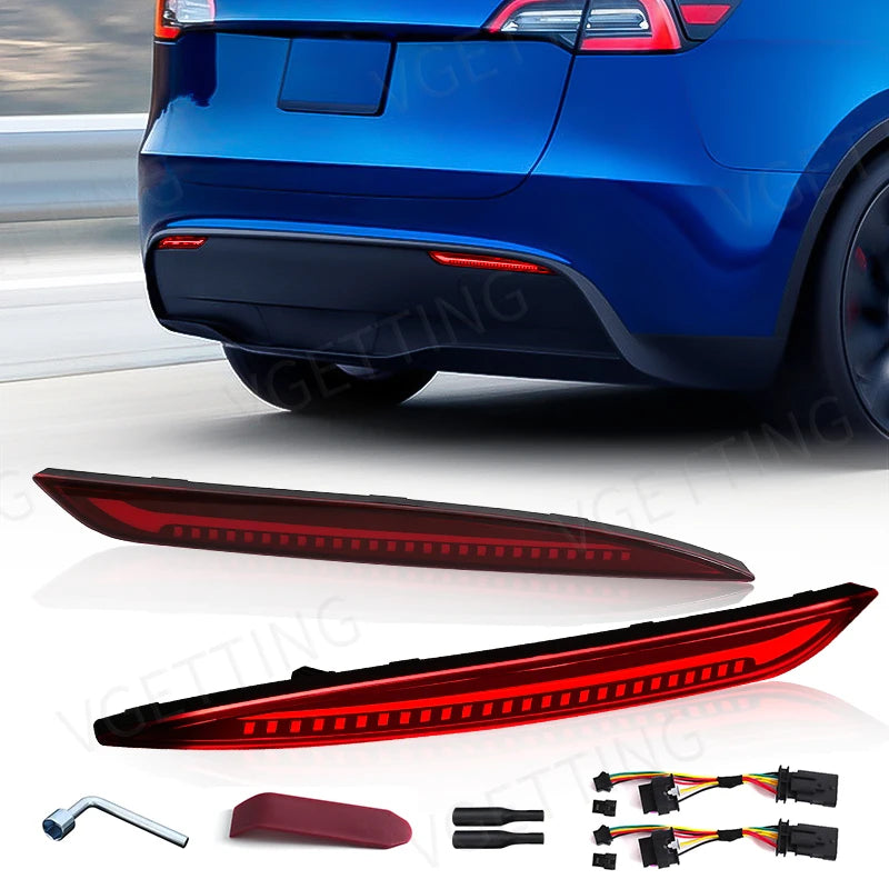 Tesla Model 3/Y Rear Bumper Reflector - Dynamic Turn Signal 2017-22