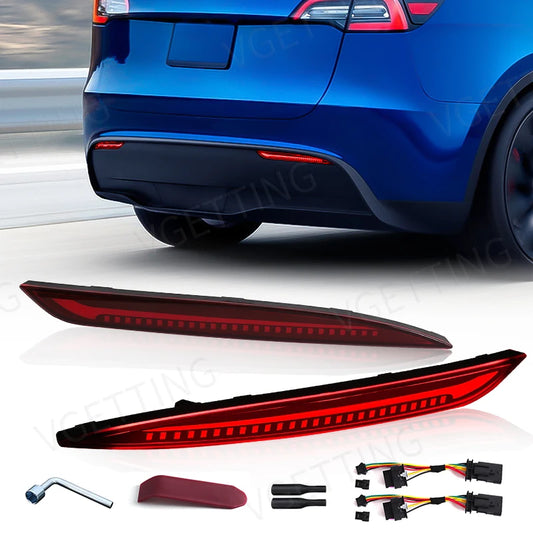 Tesla Model 3/Y Rear Bumper Reflector - Dynamic Turn Signal 2017-22