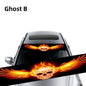 3D Car Windshield Stickers - Ghost & Wolf Eyes Pattern Decals