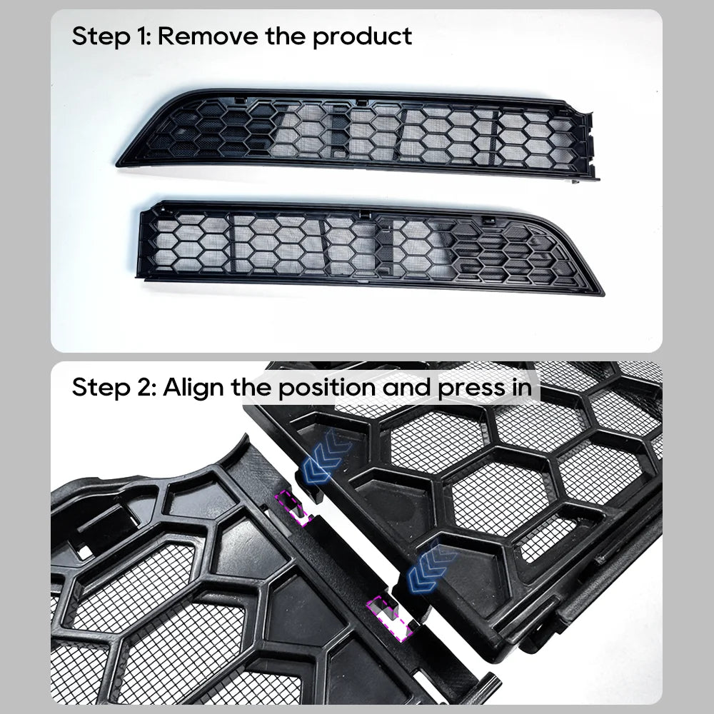 Tesla Model Y Bumper Grille Cover 2020-2025 Anti Insect Dust Protection Kit