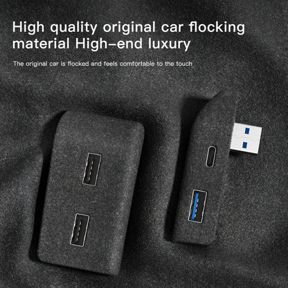 Tesla Model 3 Y Glove Box USB Hub - Highland Juniper Quick Charger 2021-2025