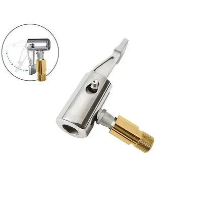 Portable Car Tire Pump Connector - Fast Inflator Chuck with American Threaded Nozzle