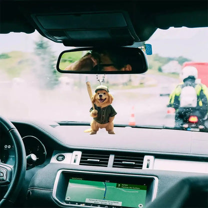 2D Acrylic Car Pendant - Rearview Mirror Hanging Ornament Dog/Cat