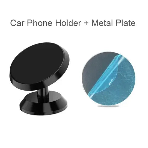 Magnetic Car Phone Holder - Universal Mount for iPhone Samsung GPS Support