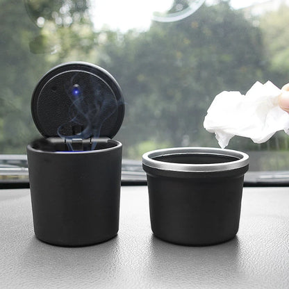 Universal LED Car Ashtray - Automatic Portable Cigarette Ash Holder