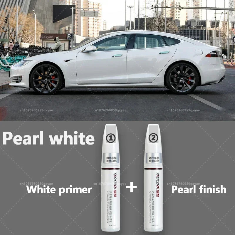 Tesla Paint Touch Up Pen Set - Pearl White & Deep Sea Blue Wheel Repair Kit