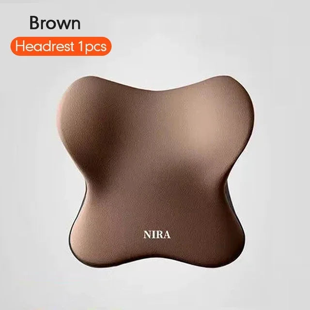 Memory Foam Car Headrest Lumbar Cushion - Universal Comfort Pillow