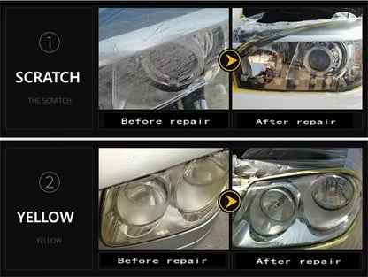 Headlight Polishing Set - Auto Headlight Restoration Kit 300ml