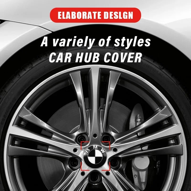 BMW Wheel Center Caps 4PCS - 68mm/56mm Hub Caps for Performance Models