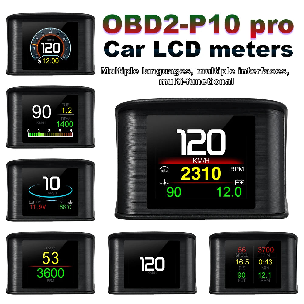 OBD2 Digital Speedometer P10 PRO Head Up Display Smart Car Computer