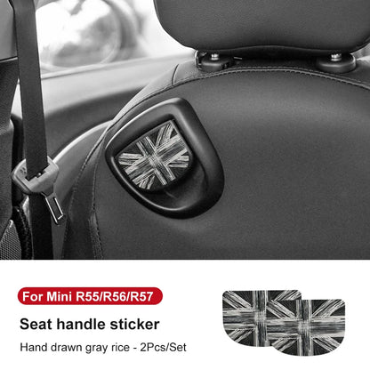 Mini Cooper Leather Rear Seat Handle Cover - R56 R55 F56 F57 Decal