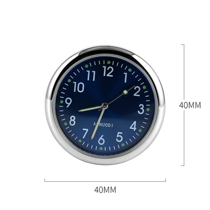 Mini Luminous Car Dashboard Clock - Digital Quartz Stick-On Watch