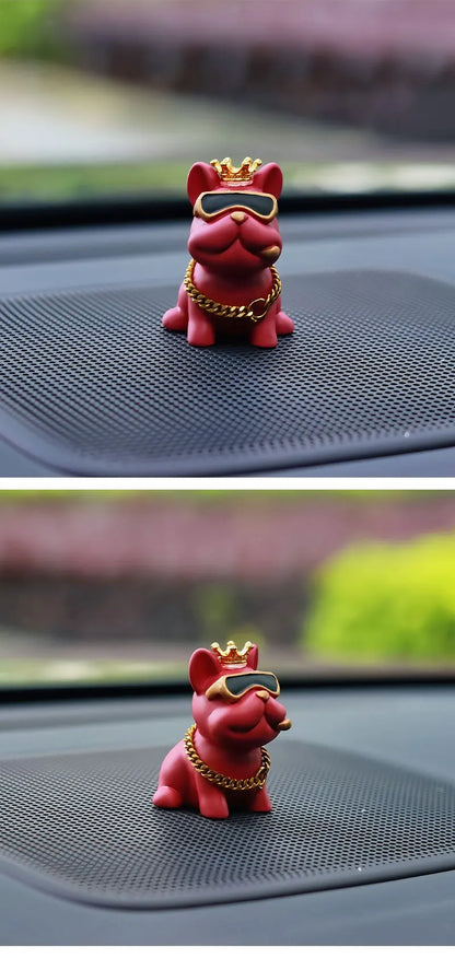 Resin Bully Dog Car Interior Decoration - Center Console Ornament