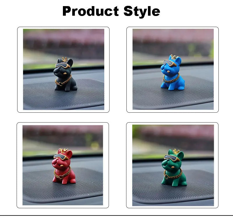 Resin Bully Dog Car Interior Decoration - Center Console Ornament