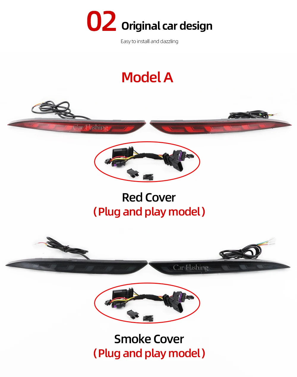 Tesla Model 3/Y LED Rear Fog Light - Dynamic Turn Signal 2016-23