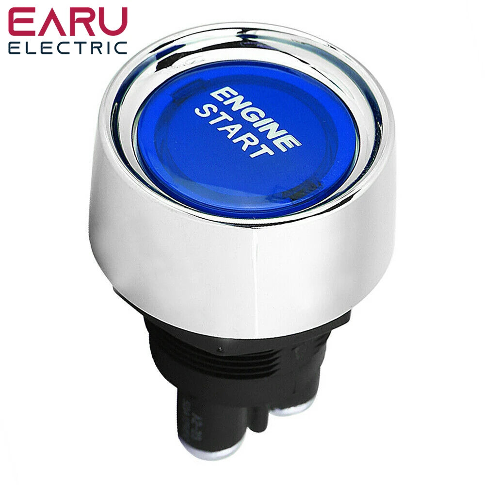 Car Engine Start Ignition Switch - 12V 50A Keyless Push Button Red