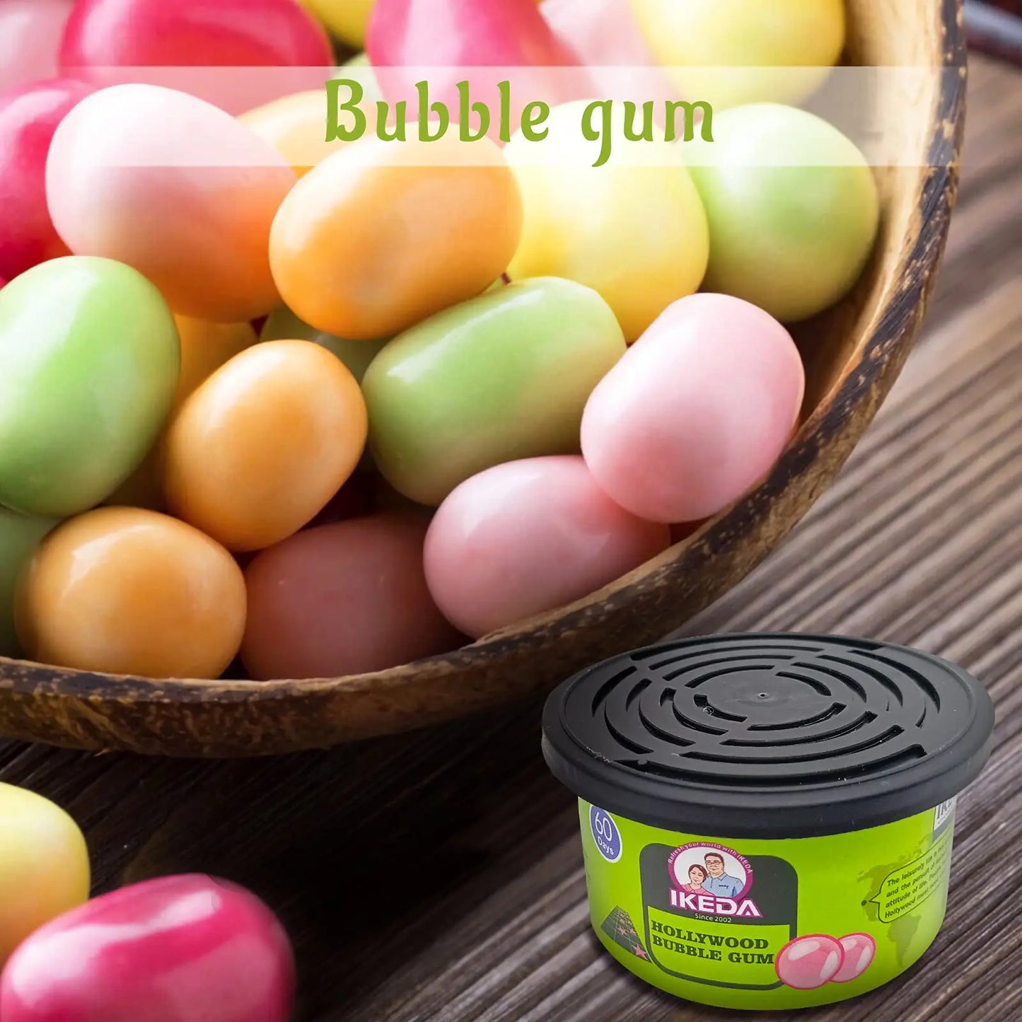 Car Air Freshener Bubble Gum Scent - Organic Odor Eliminator