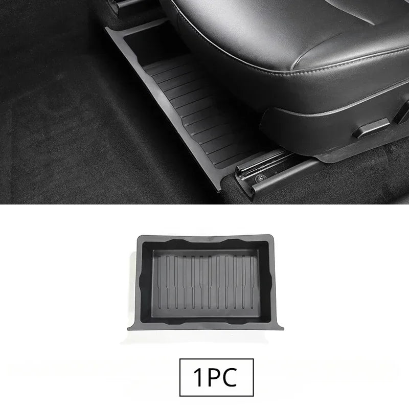 Tesla Model Y Under Seat Storage Box - Hidden Drawer Organizer 2021-2024