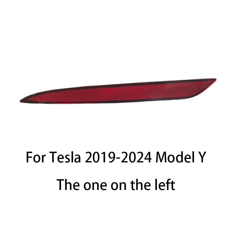 Tesla Model 3/Y/X/S Rear Bumper Reflector - Red Lens Light Cover Model Y Left 1