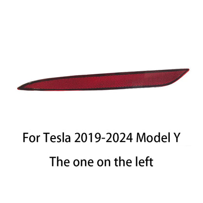 Tesla Model 3/Y/X/S Rear Bumper Reflector - Red Lens Light Cover Model Y Left 1