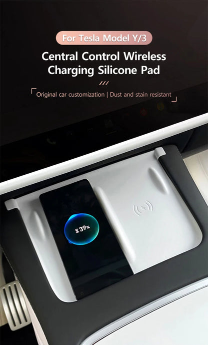 NovaAcc Silicone Wireless Charging Pad - Tesla Model 3 Y 2021-2023