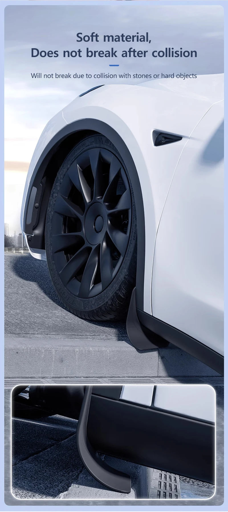 NovaAcc Tesla Mud Flaps - Model Y 2017-2024 & Model 3 Highland