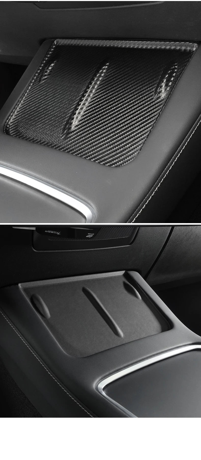 Tesla Model Y Model 3 Carbon Console - Wireless Charging Pad